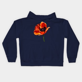 Red Poppy in Sunshine Kids Hoodie